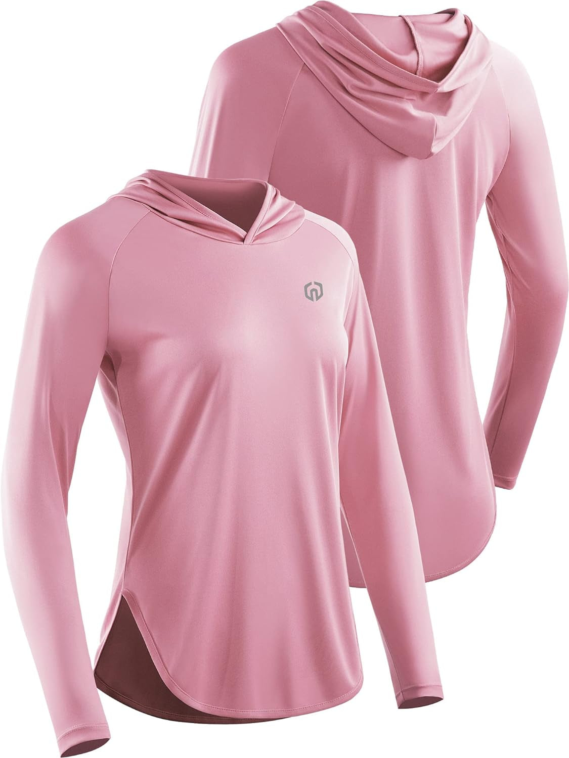Women's Athletic Sun Protection Running Shirts with Hoods