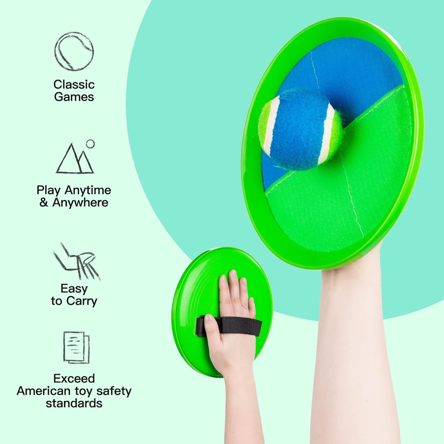 Enhanced Toss and Catch Ball Game Set for Children, Ideal for Indoor and Outdoor Play, Perfect Gift for Easter Baskets for Ages 3 to 12+