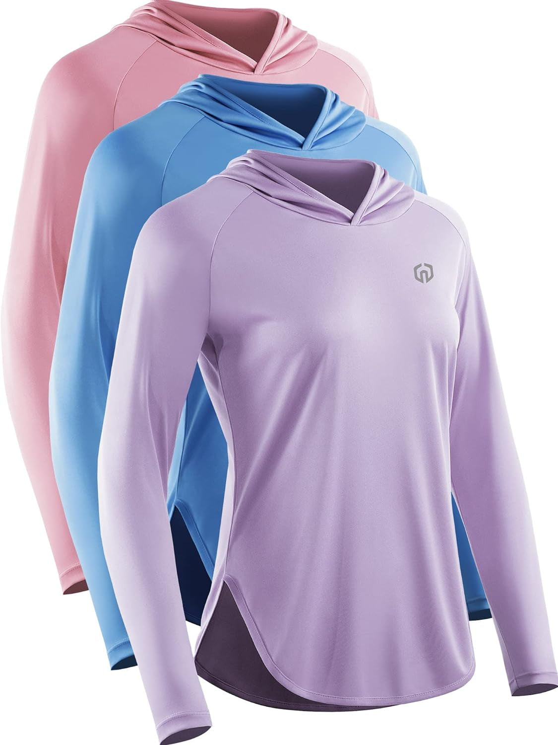 Women's Athletic Sun Protection Running Shirts with Hoods